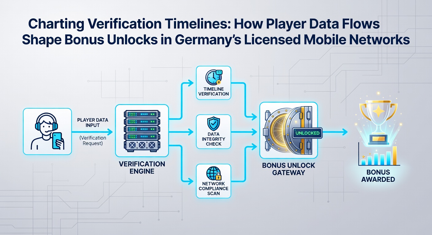 Illustration der Datenflüsse bei der Verifizierung in mobilen Casino-Netzwerken Deutschlands