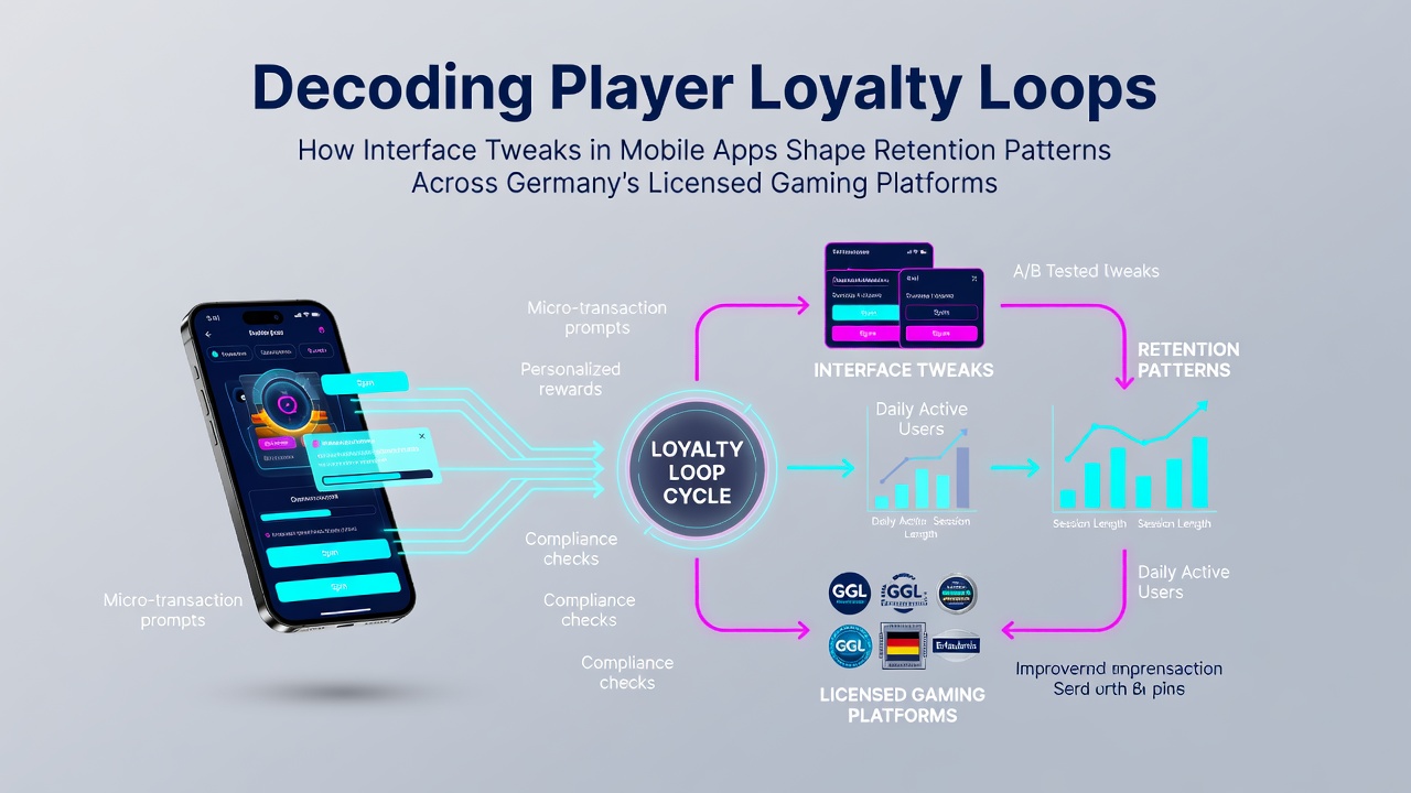 Mobile Casino-App-Oberfläche mit Loyalty-Elementen auf einem Smartphone-Display