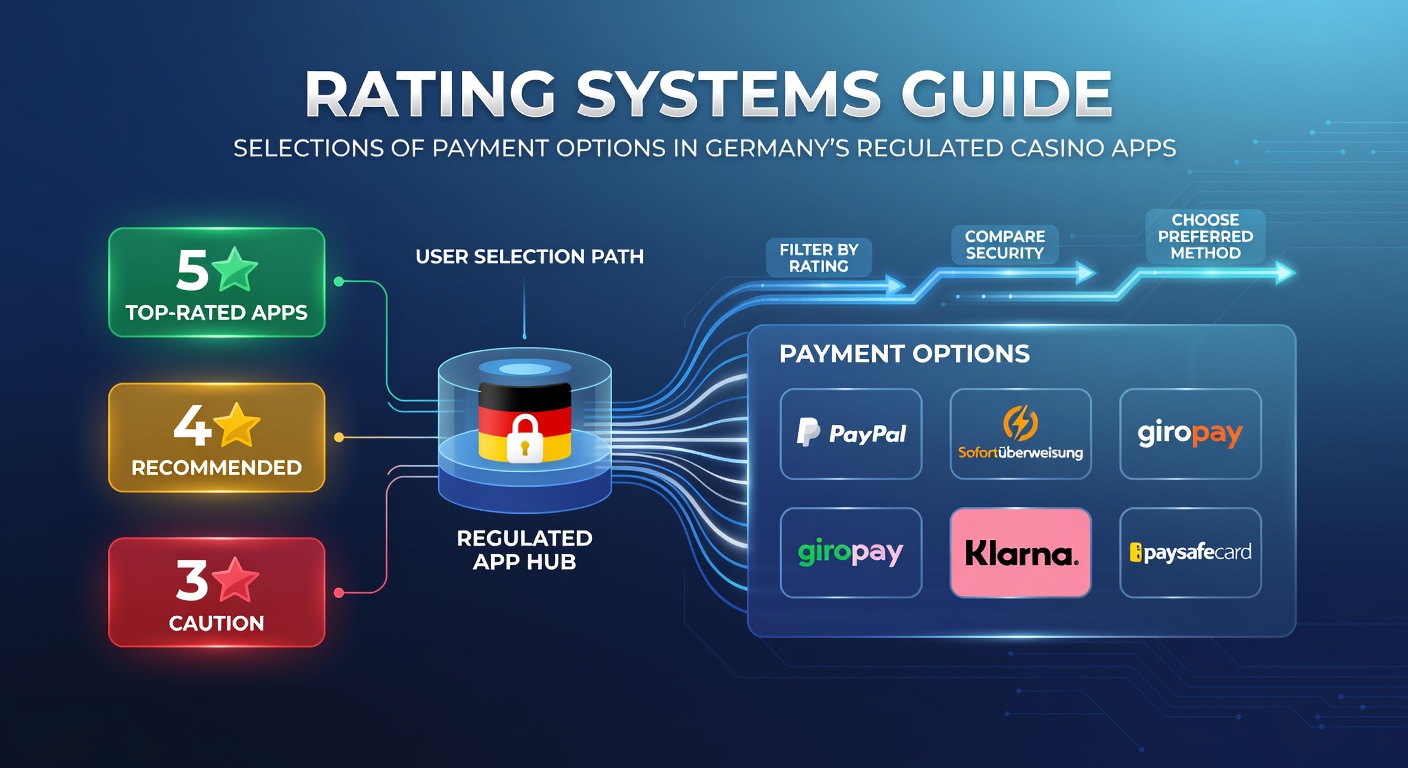 Darstellung von Bewertungssystemen für Zahlungsoptionen in deutschen Casino-Apps